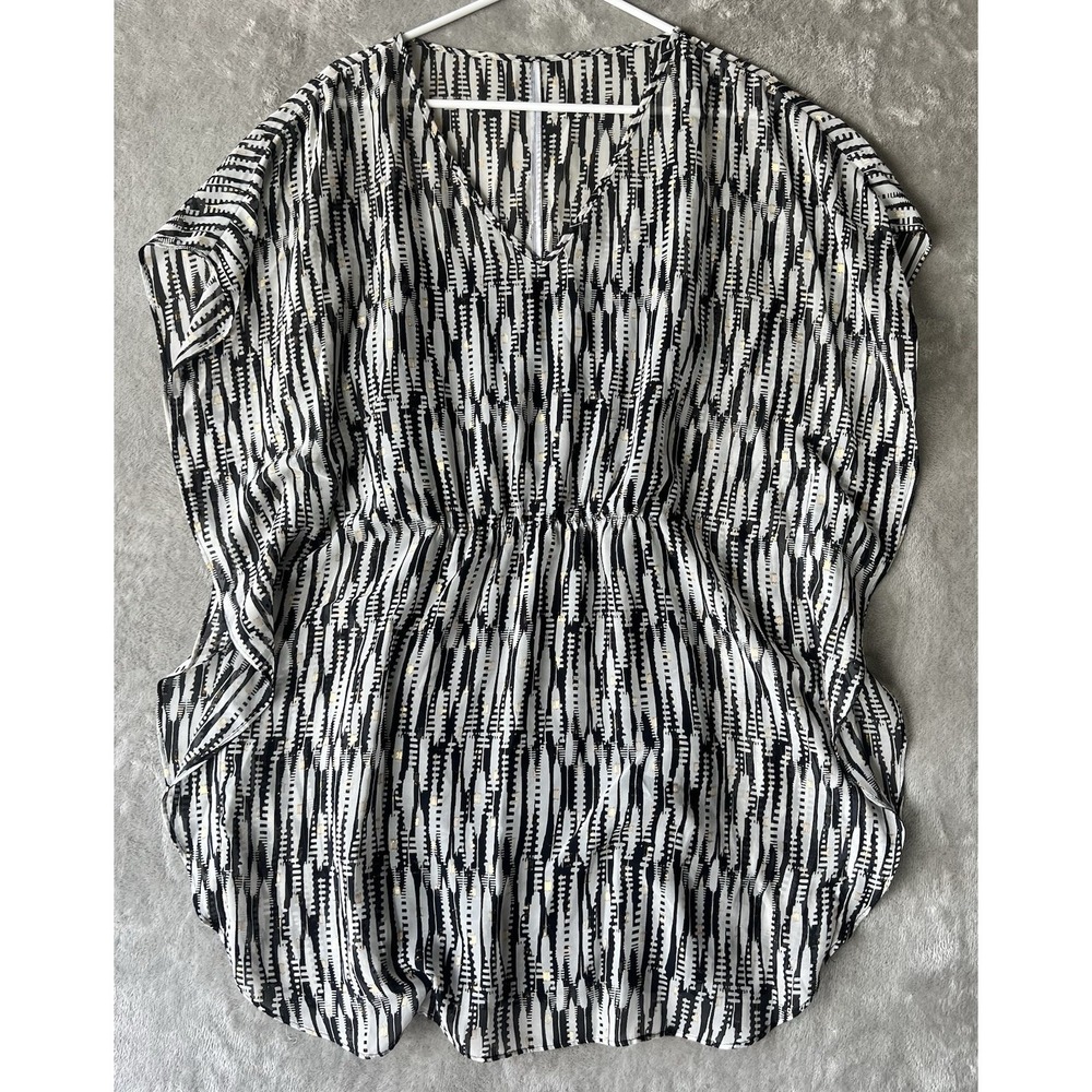 Express Women's Blouse Top Size Medium Puff short Sleeve sown in slip